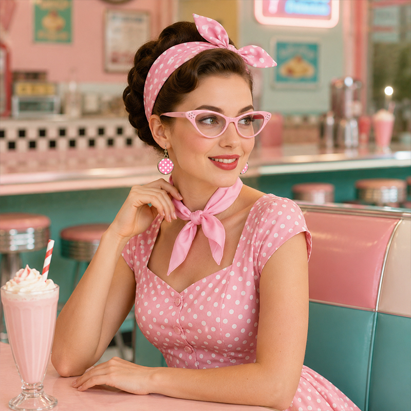 Women'S Accessories In The 1950S - Dames 1950s Rockabilly Kostuum Accessoires Polka