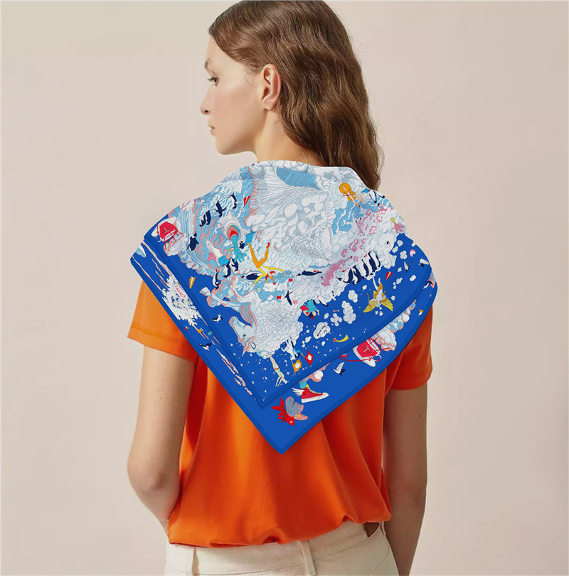 Pobing Twill Zijden Sjaal Vrou - Silk Scarf Square recensie en prijs