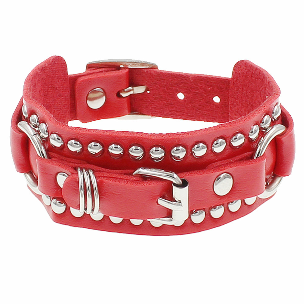 Goth Zwart Lederen Polsbandje  - Women'S Emo Accessories recensie en prijs