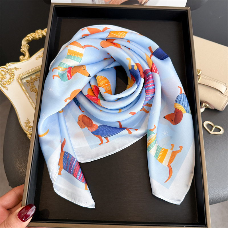 Mode Wiener Hond Print Bandana - Silk Scarf Square recensie en prijs
