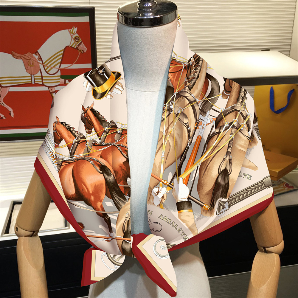Zijden Sjaal Vrouwen Paard Ged - Silk Scarf Square recensie en prijs